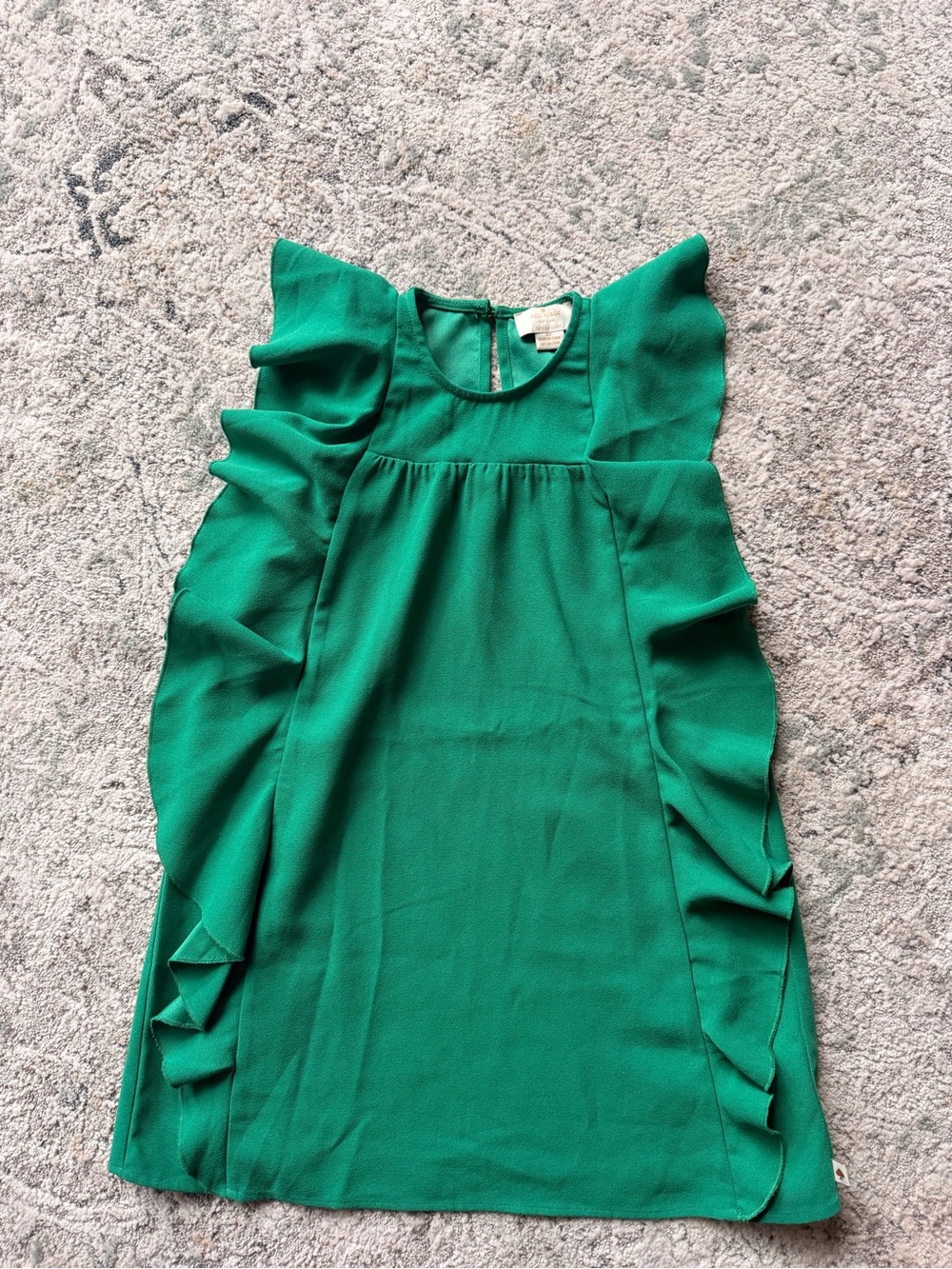 kate spade Emerald Green Ruffle-Trim Dress
